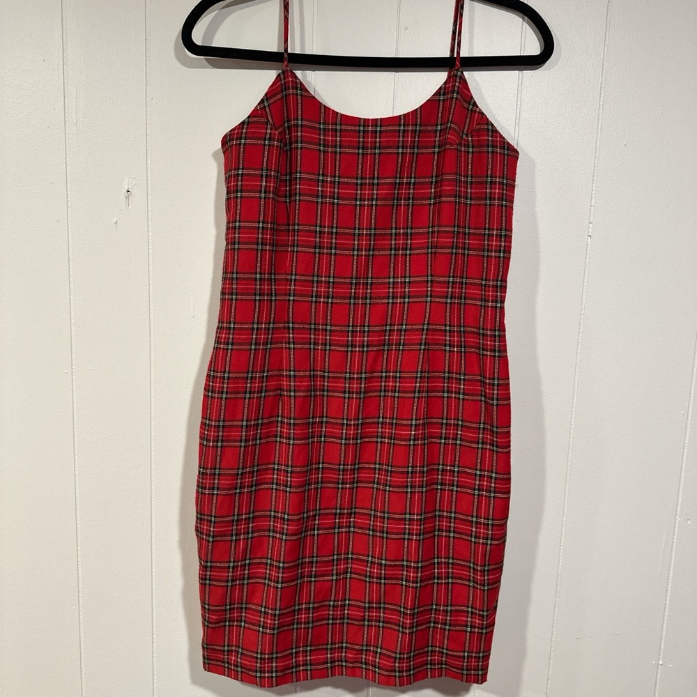Karen Kane Red Plaid Mini Dress